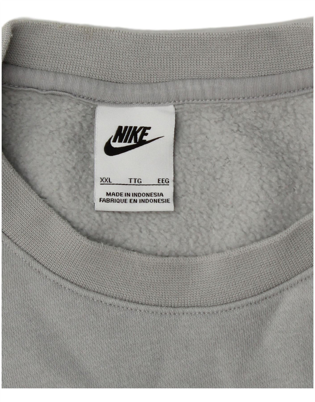 NIKE Sweatshirt til mænd 2XL Grå Bomuld