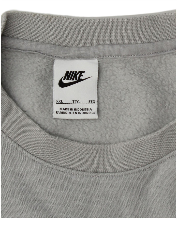 NIKE Sweatshirt til mænd 2XL Grå Bomuld