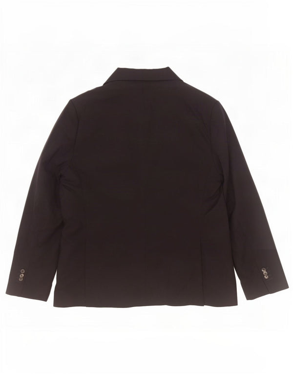 Massimo Dutti Mens 2 Button Blazer Jacket EU 56 XL Black Wool
