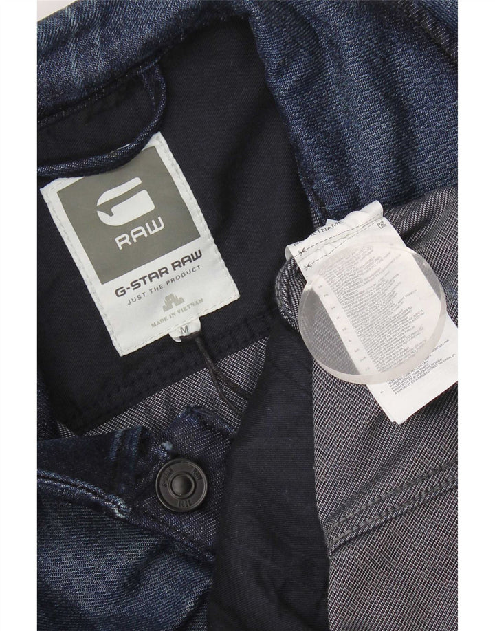 G-Star Dame denimjakke UK 12 Medium Navy Blue Colourblock Bomuld