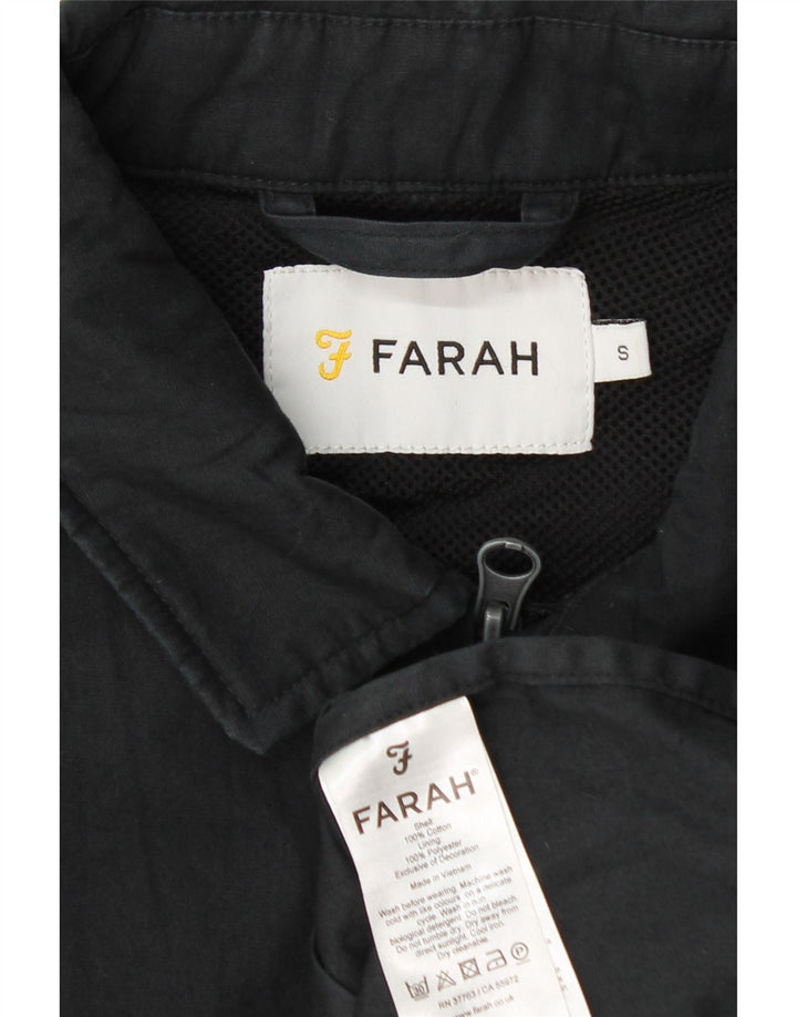 Farah Herre Bomber Jacket UK 36 Small Black Bomuld