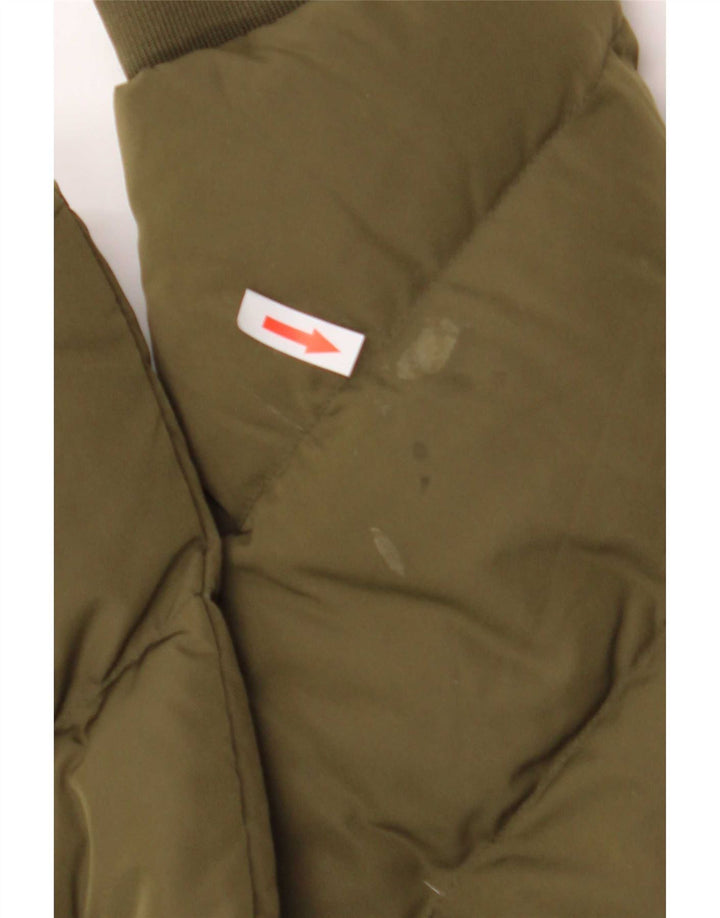 Guess grafisk polstret jakke til kvinder UK 12 Medium Khaki Polyester
