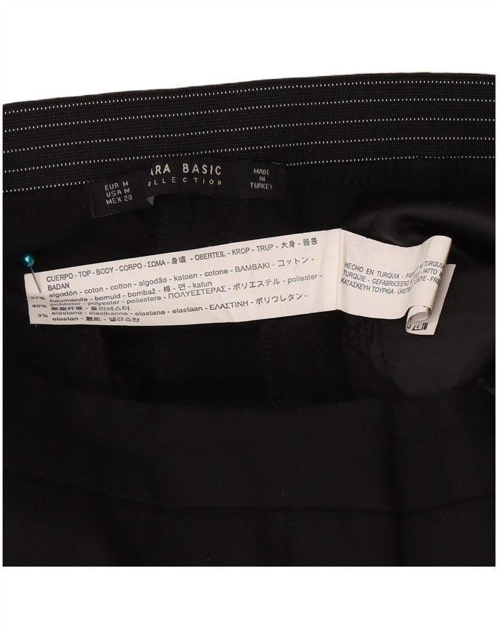 Zara Dame Slim Chino Bukser Medium W28 L28 Sort Bomuld