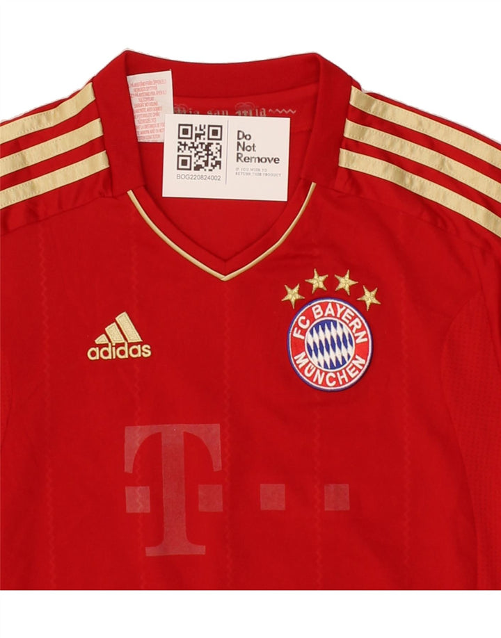 ADIDAS Boys Climacool Graphic T-Shirt Top 11-12 Years Red Polyester Vintage Adidas and Second-Hand Adidas from Messina Hembry 