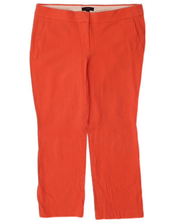 J. CREW Straight Cropped Damebukser US 8 Medium W32 L25 Orange Bomuld
