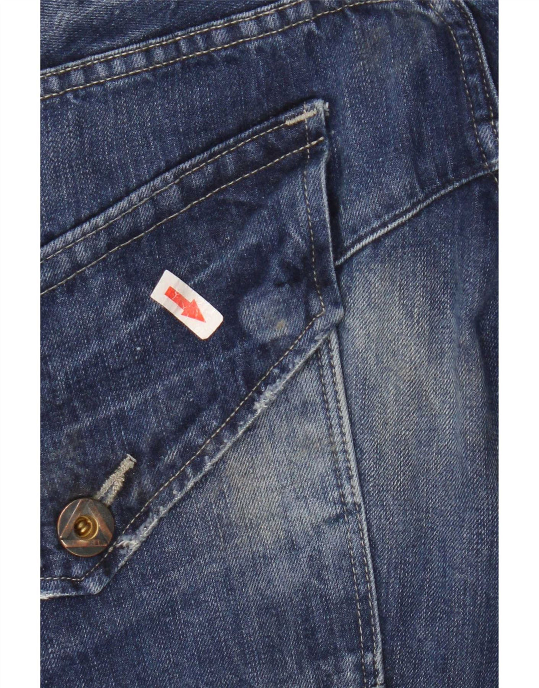 G-Star Straight Jeans til mænd W36 L32 Blå Patchwork Bomuld