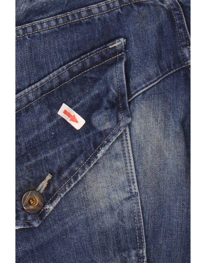 G-Star Straight Jeans til mænd W36 L32 Blå Patchwork Bomuld
