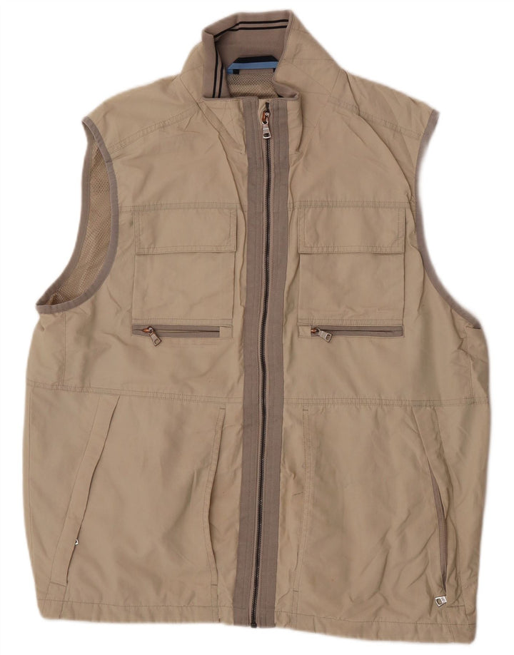 Marks & Spencer Herre Blue Harbor Utility Gilet UK 40 Large Beige