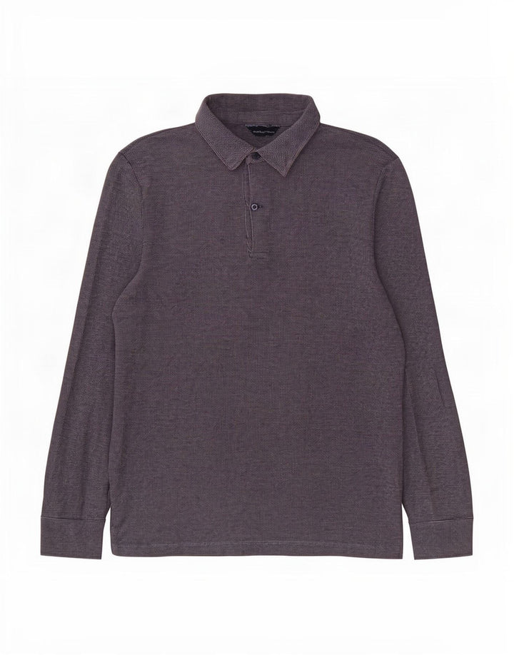Massimo Dutti Langærmet herre poloshirt Medium Navy Blue