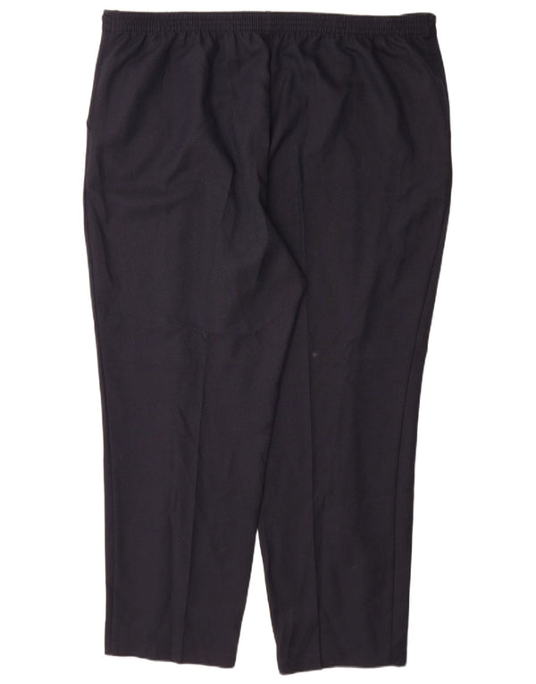 Marks & Spencer Lige fritidsbukser til kvinder UK 24 4XL W48 L31 Marineblå