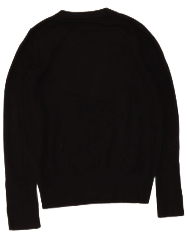 Zara Dame Boat Neck Jumper Sweater UK 12 Medium Black