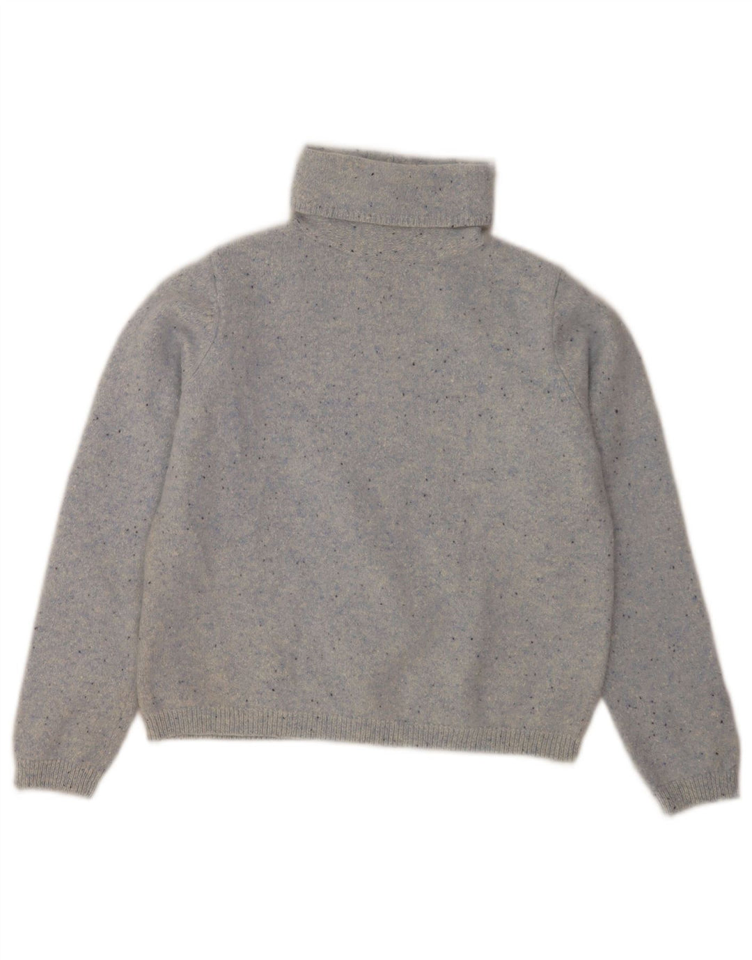 L.L.Bean Dame Rullehals sweater UK 8 Small Grey Flecked