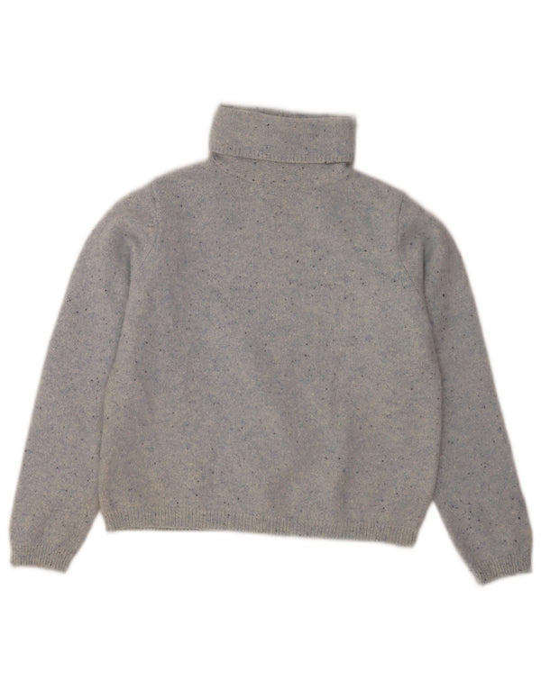 L.L.Bean Dame Rullehals sweater UK 8 Small Grey Flecked