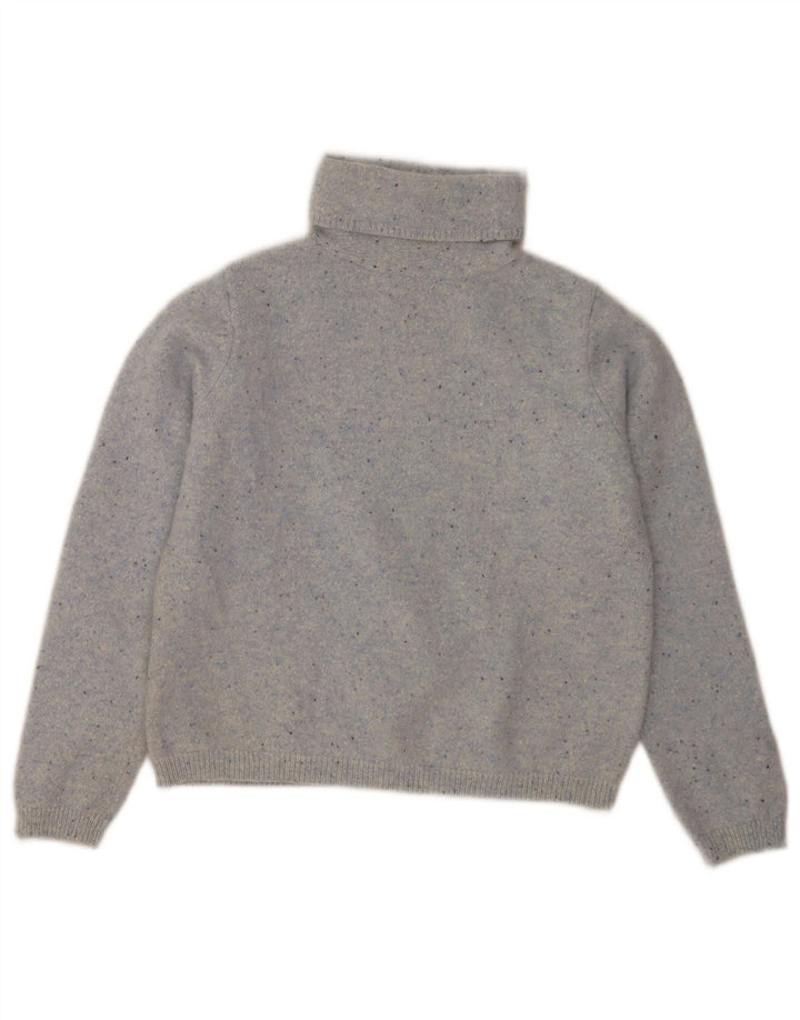 L.L.Bean Dame Rullehals sweater UK 8 Small Grey Flecked
