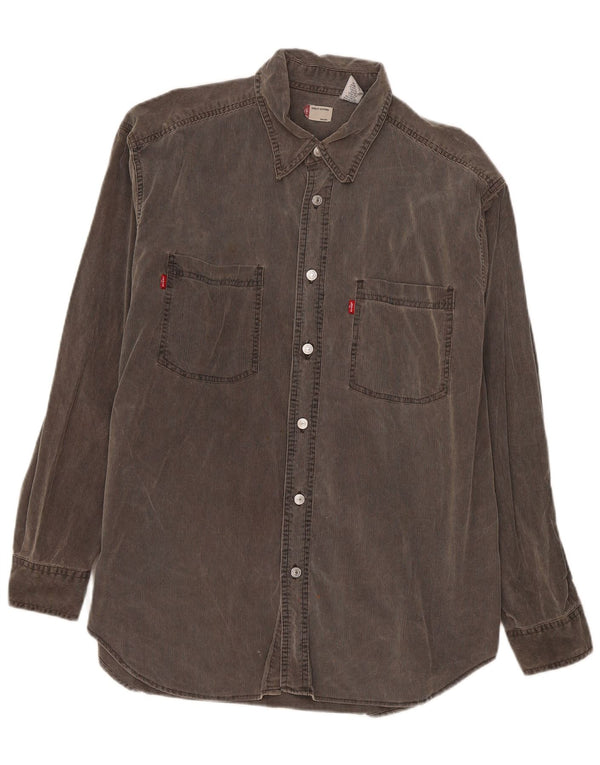 Levi's Mens Corduroy Shirt Medium Grey