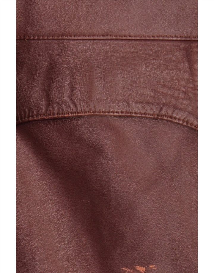Vintage dame læderjakke IT 50 XL Burgundy læder