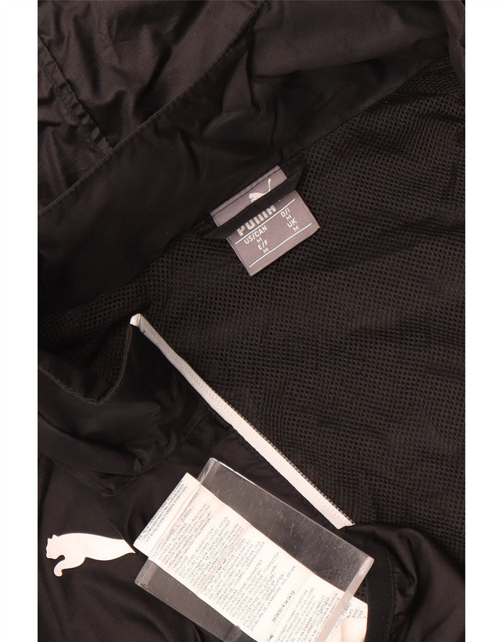 PUMA Regnjakke med hætte til mænd UK 38 Medium Sort Polyester