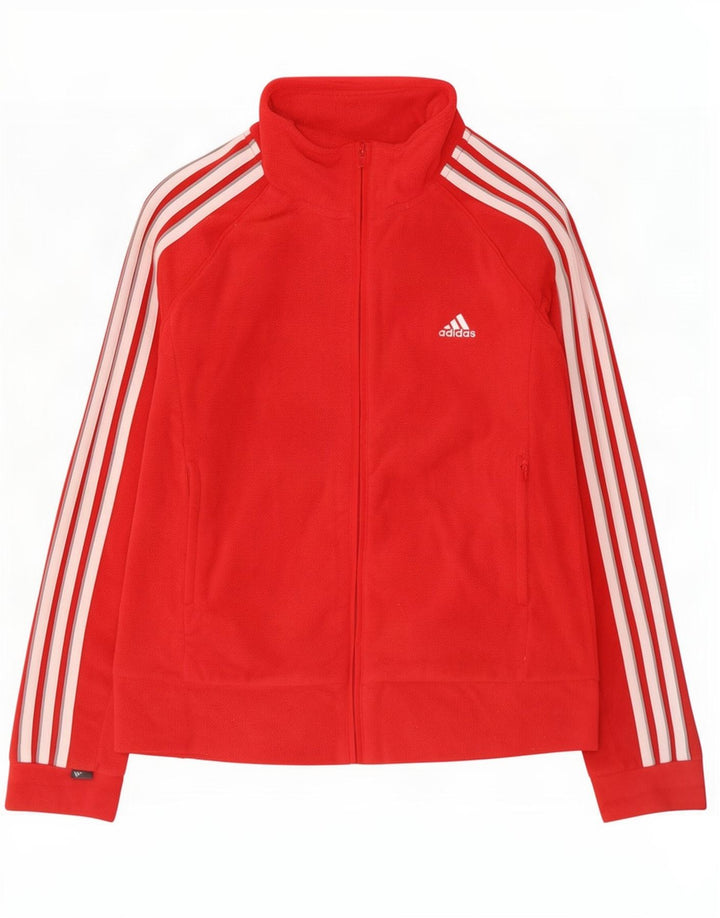 Adidas Dame Fleecejakke UK 14 Medium Rød