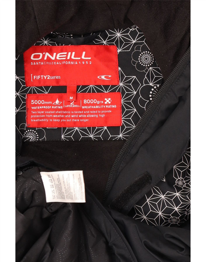 O'Neal Regnjakke med hætte til kvinder UK 14 Medium Sort Geometrisk Polyester