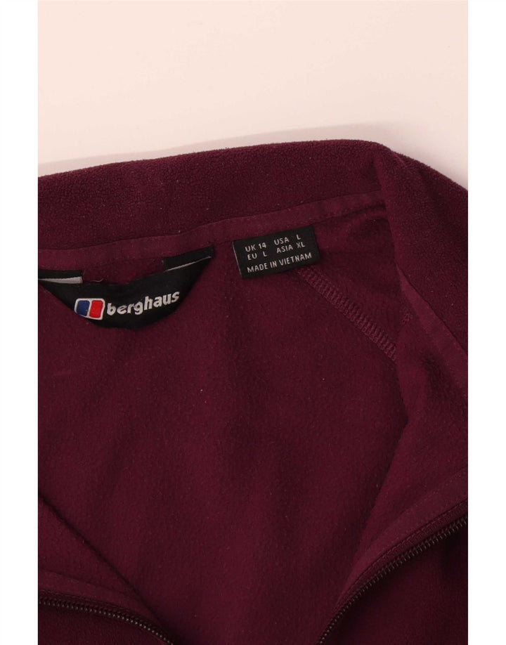 Berghaus Dame Fleecejakke UK 14 Stor Burgundy Polyester