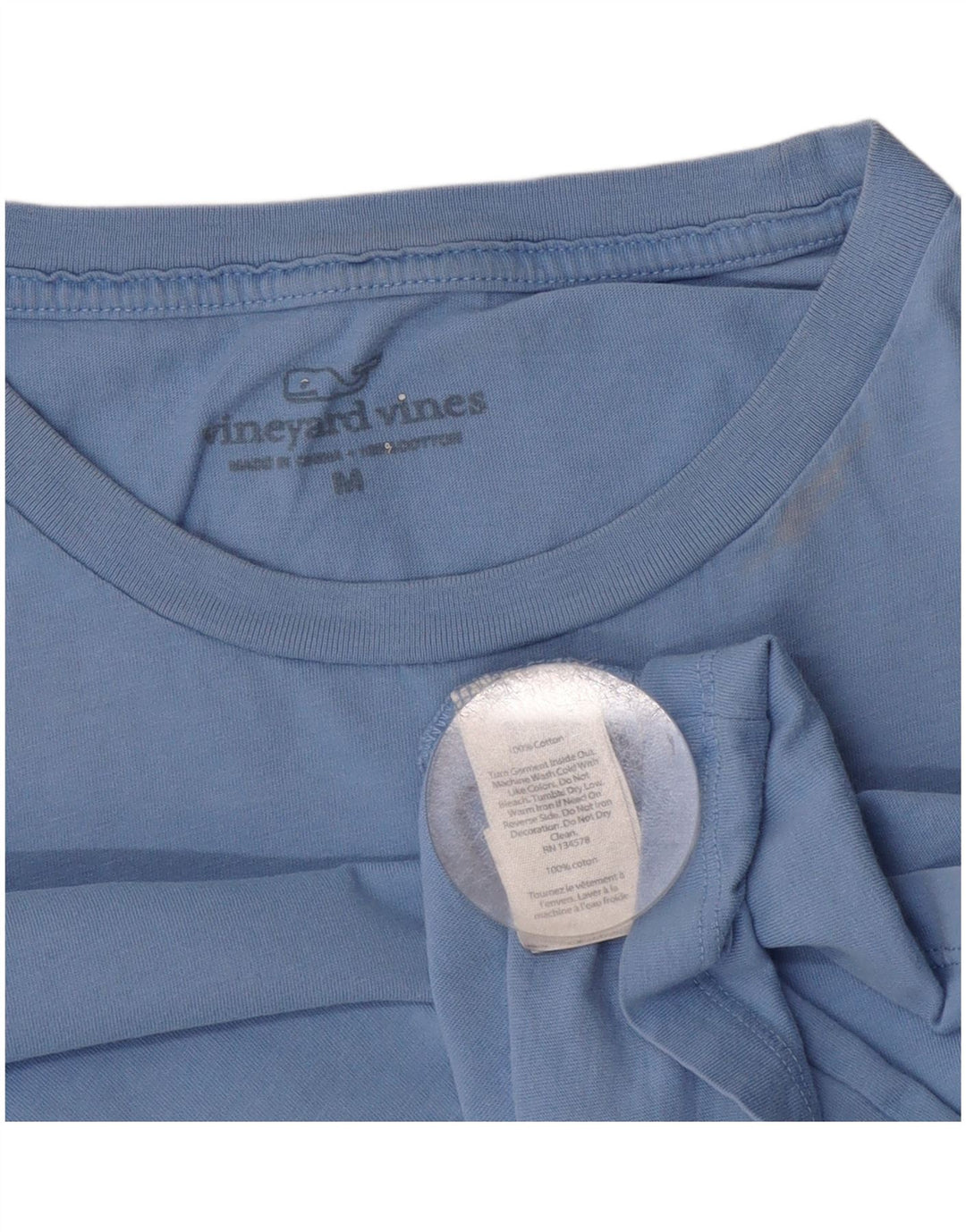 Vineyard Vines Herre grafisk T-shirt Top Medium Blue Bomuld