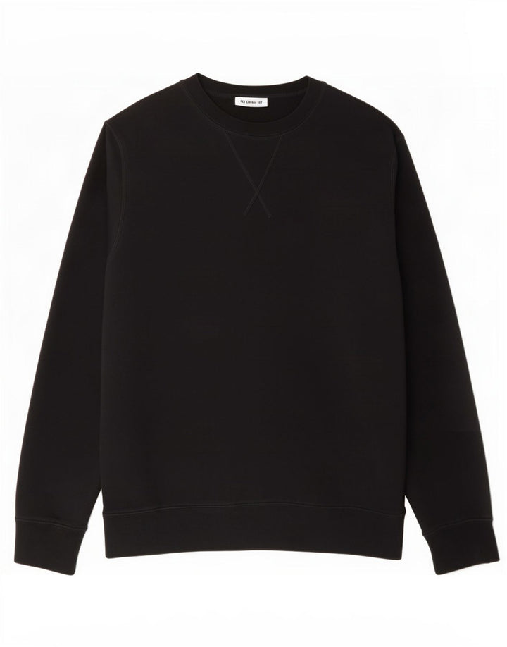 Marks & Spencer Herre Regular Fit Sweatshirt Jumper Medium Sort Bomuld