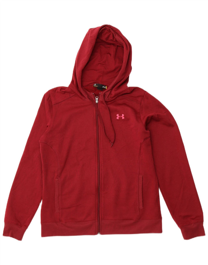UNDER ARMOUR Dame hættetrøje Sweater UK 16 Large Burgundy Polyester