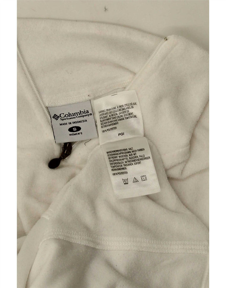 Columbia Dame lynlås-hals Fleece Jumper UK 10 Lille hvid polyester
