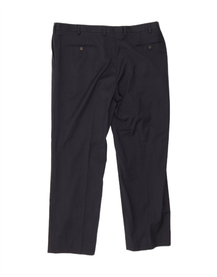 Marks & Spencer Herre Autograph Suit Bukser W40 L31 Marineblå stribet