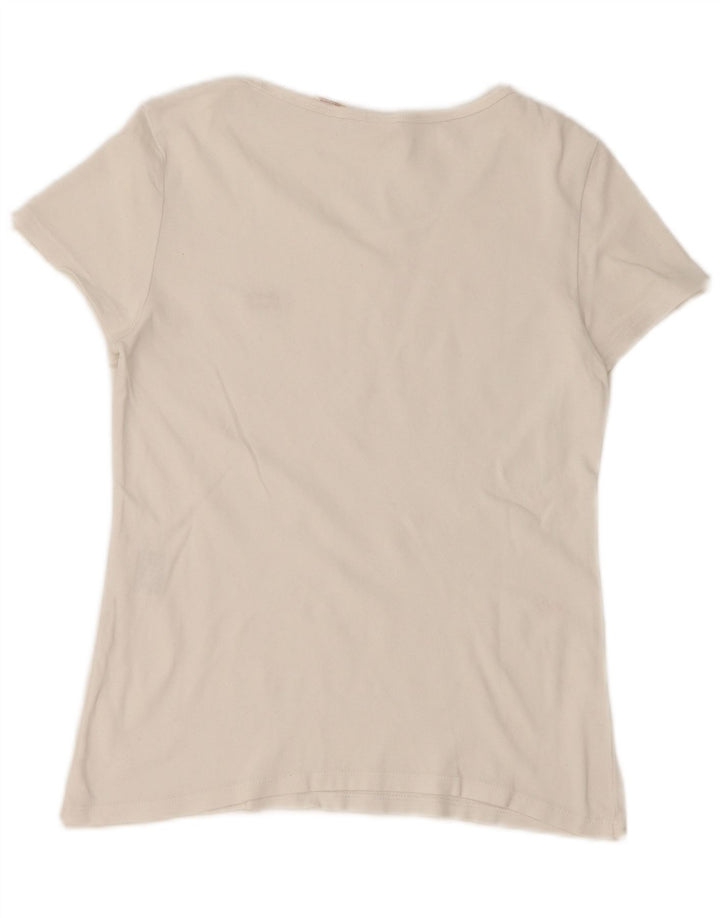 Levi's Womens Crop T-Shirt Top UK 12 Medium White