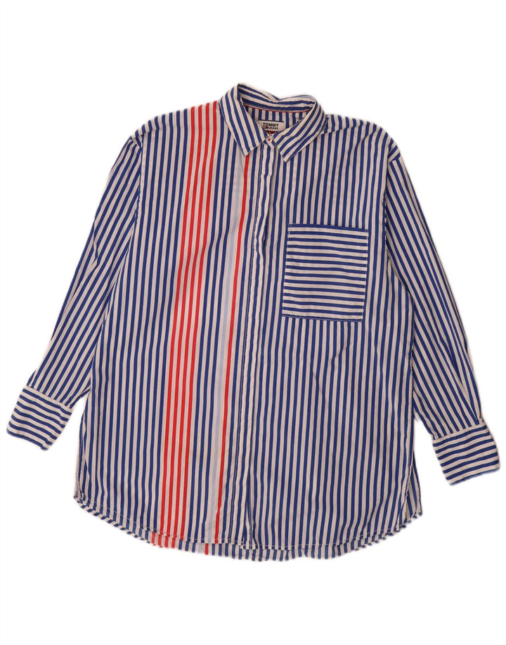 Tommy Hilfiger herreskjorte lille blå nålestribet bomuld
