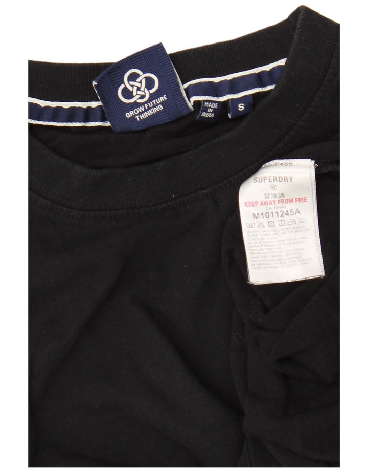 Superdry T-shirt top til mænd, lille sort bomuld