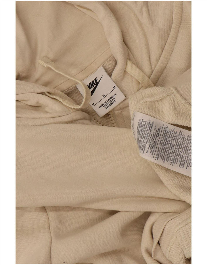 Nike hættetrøje med lynlås til kvinder UK 14 Medium Beige Bomuld