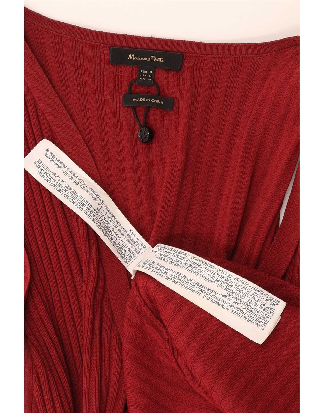 Massimo Dutti Dame ærmeløs Maxikjole UK 12 Medium Rød Viscose