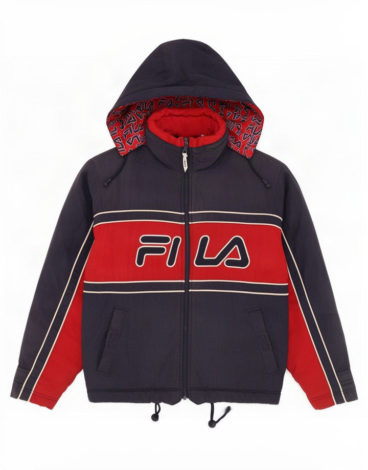 Fila Herre Hættevindjakke IT 48 Medium Navy Blue Colourblock