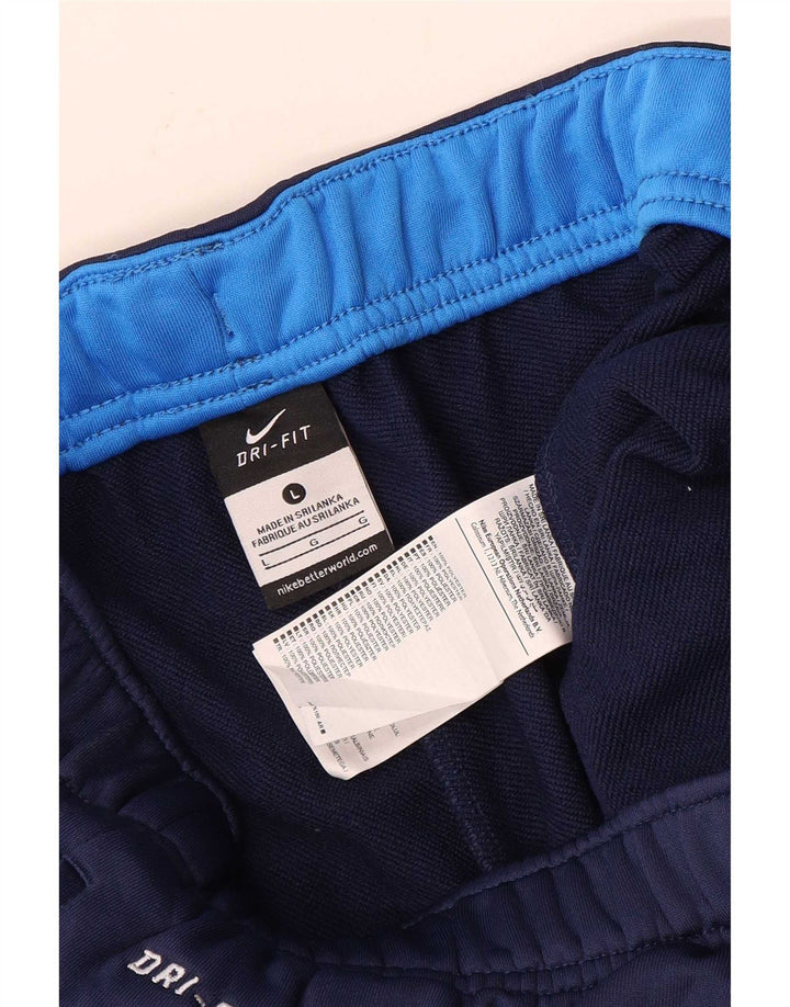 Nike Herre Dri Fit træningsdragt Bukser Large Navy Blue Polyester