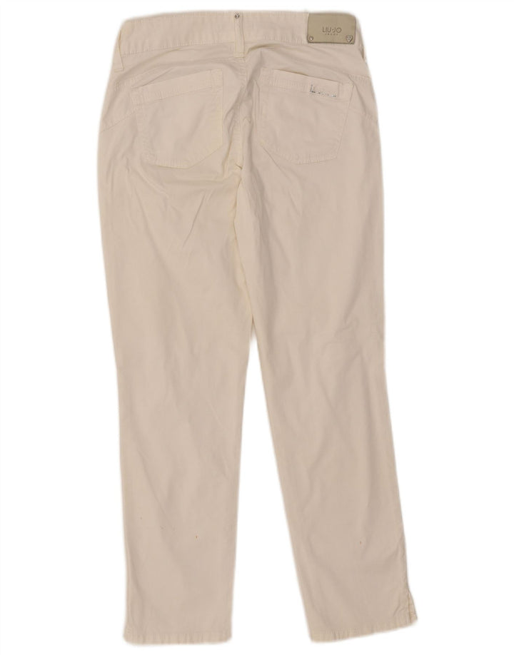 Liu Jo Dame Slim Jeans W28 L26 Hvid Bomuld