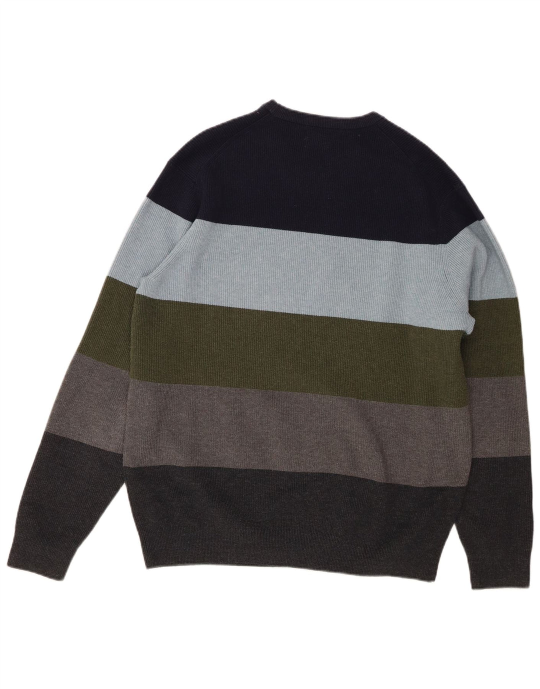 Marks & Spencer Herretrøje med rund hals, stor flerfarvet stribet