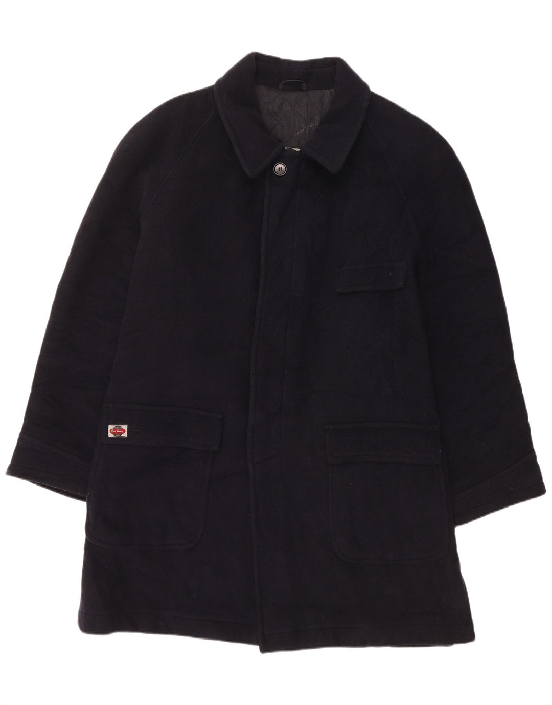 PIERRE CARDIN Overfrakke til mænd UK 40 Large Navy Blue Cashmere