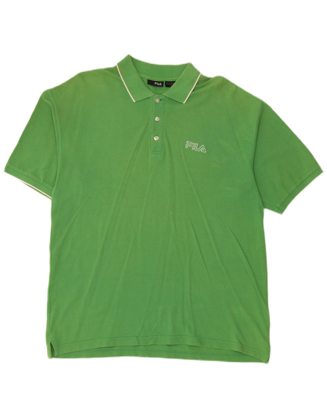 FILA Mens Polo Shirt XL Green Cotton