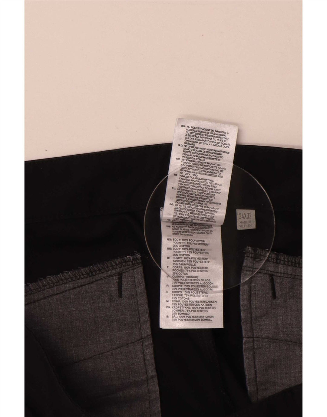 Adidas Herre Slim Chino Bukser W34 L32 Sort Polyester