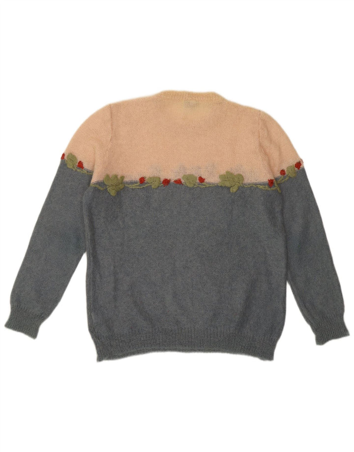 Norma Dame grafisk rund hals sweater IT 42 Medium Blue Colourblock