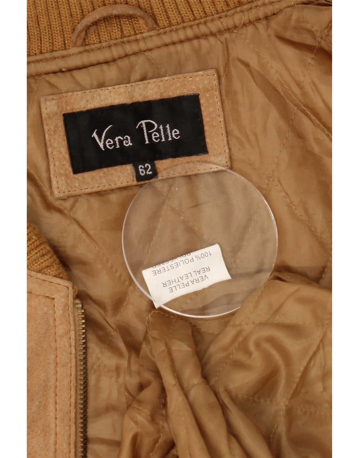 Vintage herre ruskindsjakke UK 42 2XL Beige Læder