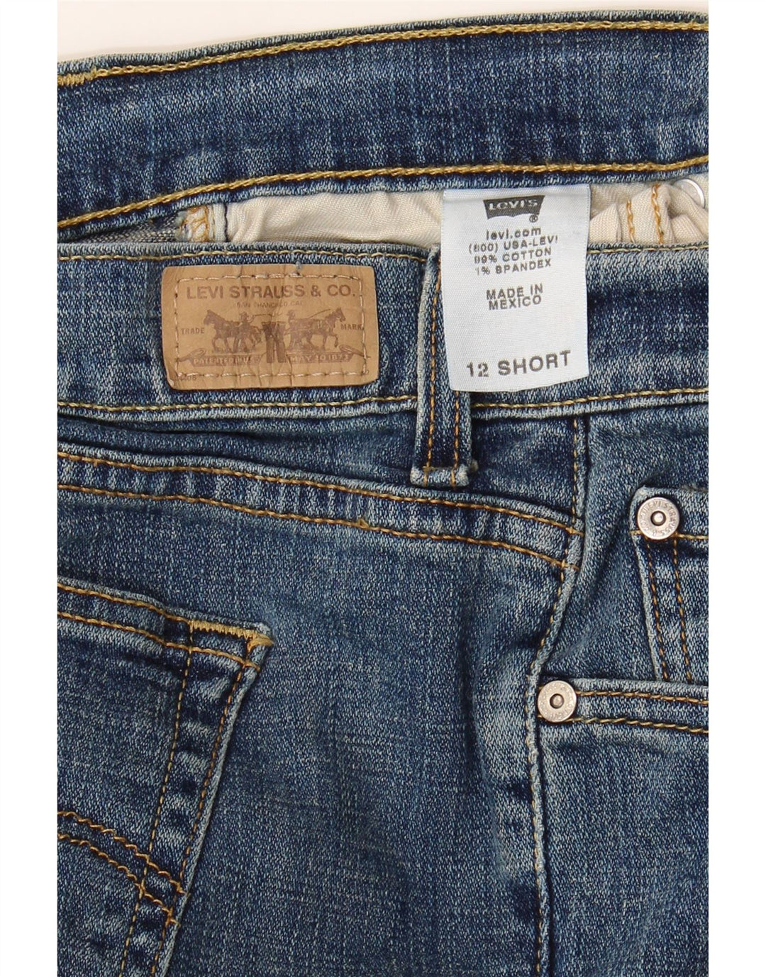 LEVI'S Womens 505 Straight Jeans US 12 Large W34 L30 Blue Cotton Vintage Levi's and Second-Hand Levi's from Messina Hembry 