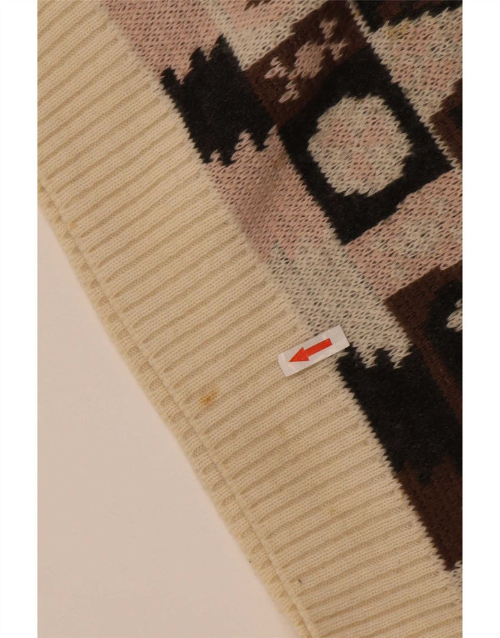 Missoni herre rund hals sweater medium brun geometrisk uld