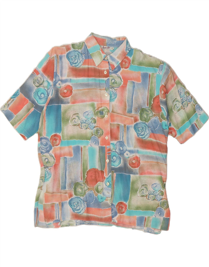 BONITA Womens Oversized Shirt Blouse IT 44 Medium Multicoloured Floral Vintage Bonita and Second-Hand Bonita from Messina Hembry 