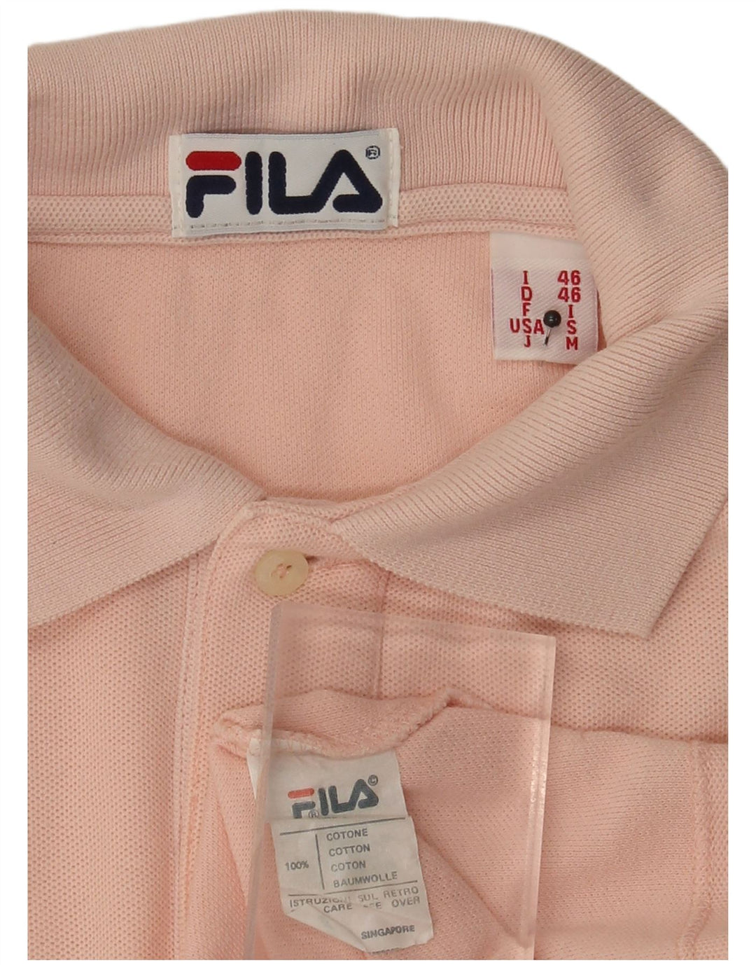 Fila Polo Shirt til mænd IT 46 Lille Pink Bomuld