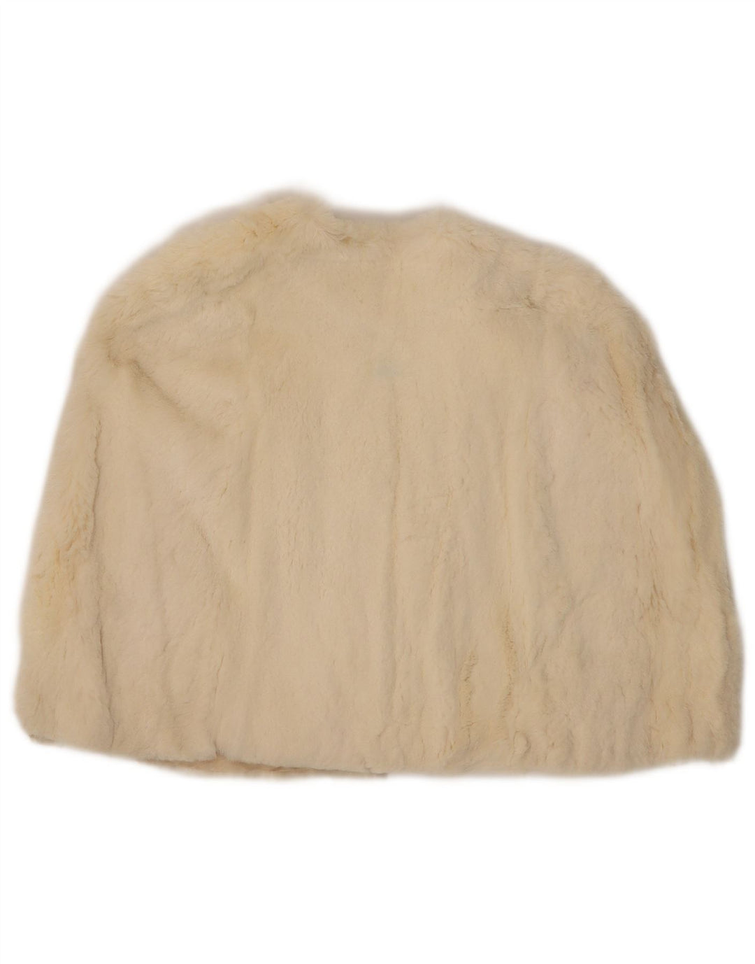 Vintage Dame imiteret Pels Capelet Coat One Size Off White
