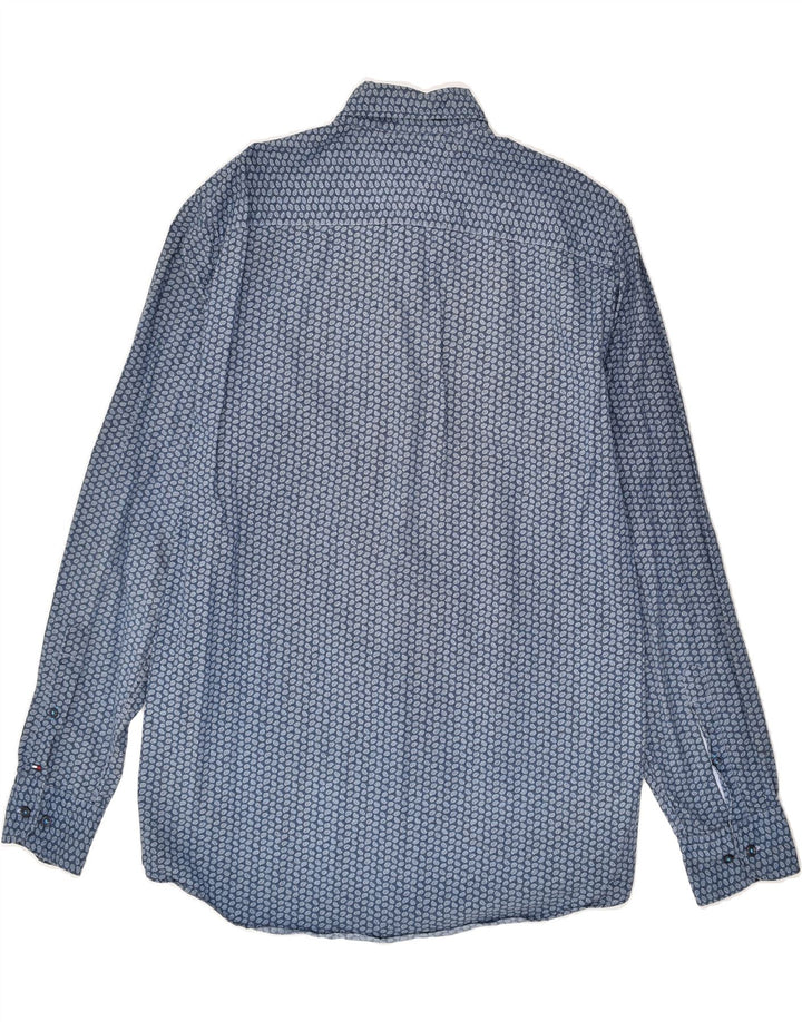 TOMMY HILFIGER Mens New York Fit Shirt Large Blue | Vintage Tommy Hilfiger | Thrift | Second-Hand Tommy Hilfiger | Used Clothing | Messina Hembry 