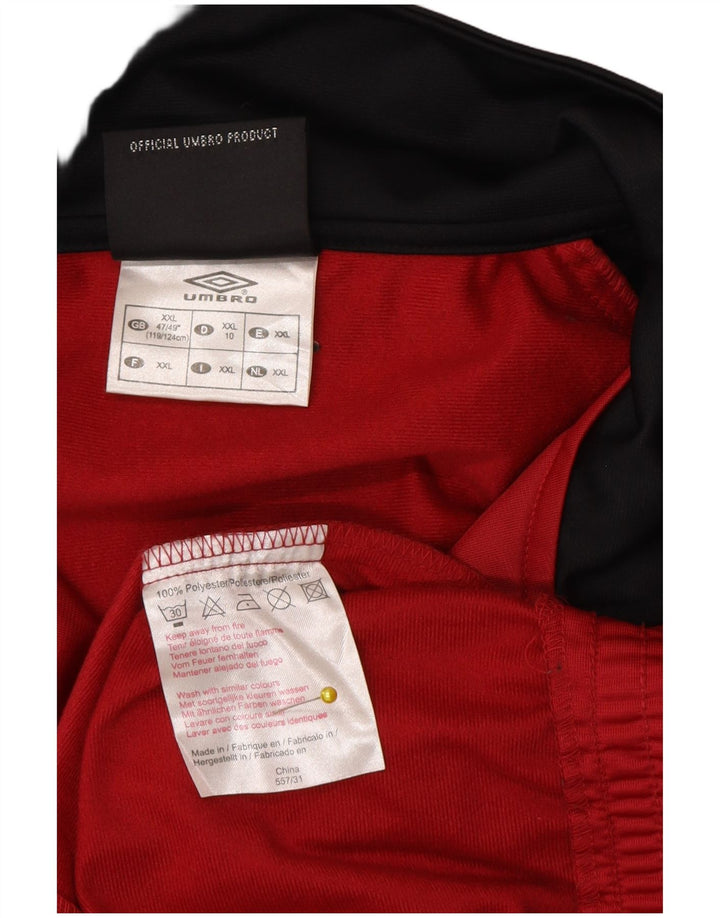 Umbro Træningsdragt til mænd Topjakke UK 47/49 2XL Rød Colourblock Polyester